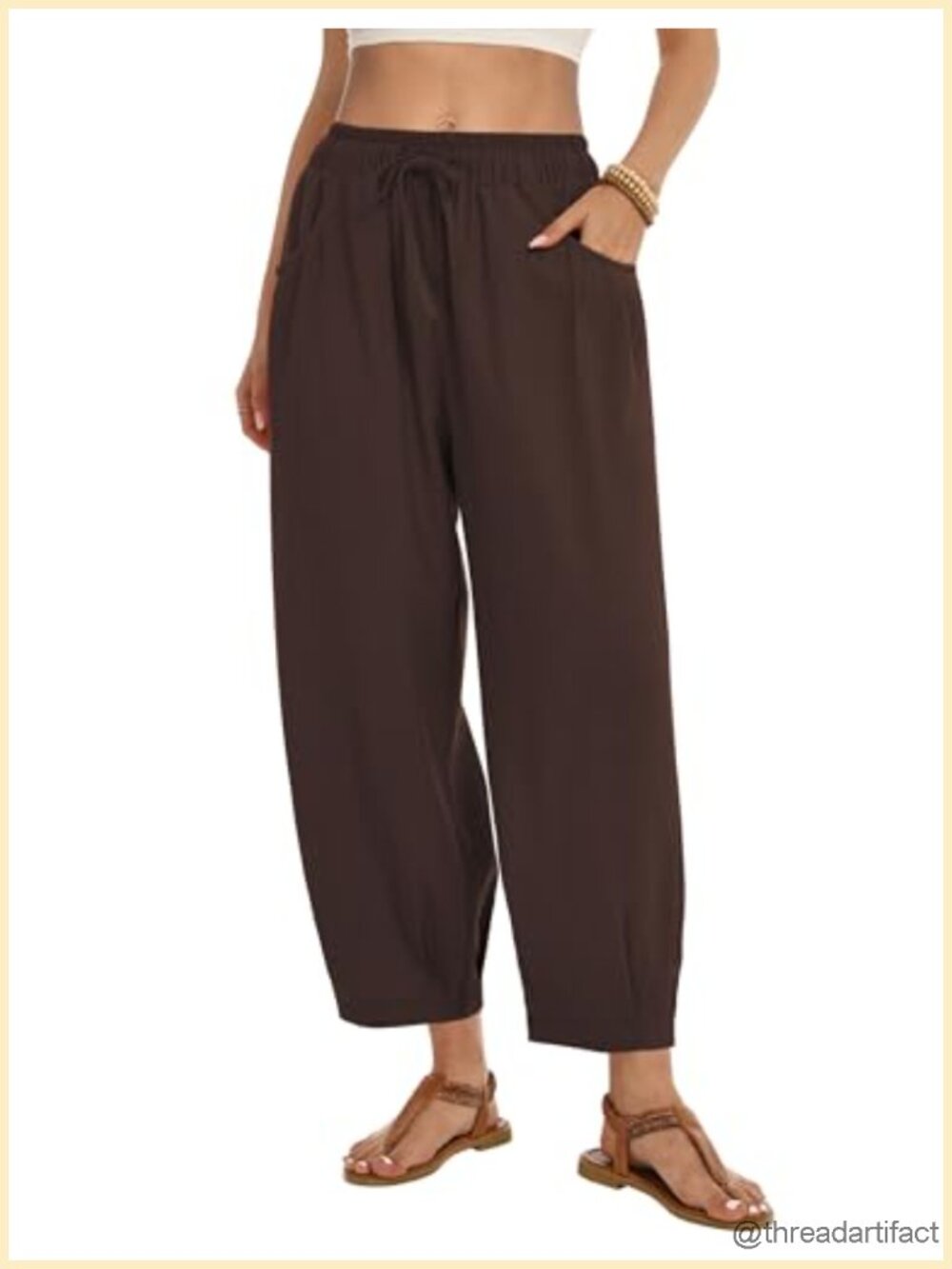 Linen Wide Leg Pants with Pockets - Summer Casual Palazzo